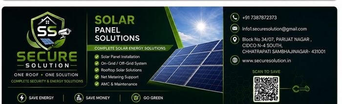 Solar panel promo — dark theme